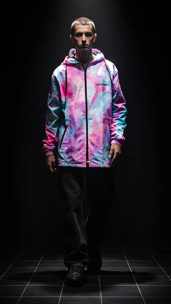HOMBRE MOD CORTAVIENTO ROSA